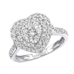 1 Carat Diamond Ring For Women Heart Design 14K Yellow Gold 13 1 Carat Diamond Ring For Women Heart Design 14K Yellow Gold -The King Of Accessories 1 carat diamond ring for women heart design 14k yellow rose white gold mainwh