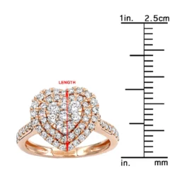 1 Carat Diamond Ring For Women Heart Design 14K Yellow Gold 21 1 Carat Diamond Ring For Women Heart Design 14K Yellow Gold -The King Of Accessories 1 carat diamond ring for women heart design 14k yellow rose white gold rulerro