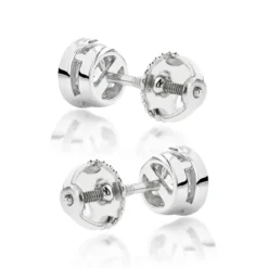 1 Ct. Diamond Stud Earrings Bezel Set Round Cut -The King Of Accessories 1 ct diamond stud earrings bezel set round cut p 5660 backwh