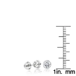 1 Ct. Diamond Stud Earrings Bezel Set Round Cut -The King Of Accessories 1 ct diamond stud earrings bezel set round cut p 5660 rulerwh
