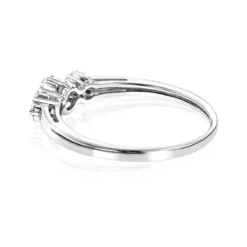Thin 14K White Gold Diamond Cluster For Women Ring Past Present Future 0.25ct 9 Thin 14K White Gold Diamond Cluster For Women Ring Past Present Future 0.25ct -The King Of Accessories 14k diamond cluster ring past present future 030ct p 58 backwh