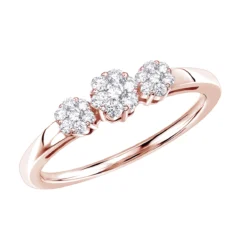 Thin 14K White Gold Diamond Cluster For Women Ring Past Present Future 0.25ct 8 Thin 14K White Gold Diamond Cluster For Women Ring Past Present Future 0.25ct -The King Of Accessories 14k diamond cluster ring past present future 030ct p 58 ro