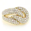 14K Yellow Gold Diamond Fashion Ring For Women 2.30ct