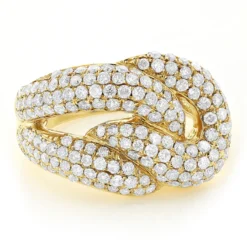 14K Yellow Gold Diamond Fashion Ring For Women 2.30ct