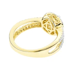 14K Yellow Gold Diamond Flower Cluster Ring For Women 1 Carat 9 14K Yellow Gold Diamond Flower Cluster Ring For Women 1 Carat -The King Of Accessories 14k diamond flower cluster ring 095ct p 40450 backye