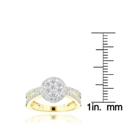 14K Yellow Gold Diamond Flower Cluster Ring For Women 1 Carat 11 14K Yellow Gold Diamond Flower Cluster Ring For Women 1 Carat -The King Of Accessories 14k diamond flower cluster ring 095ct p 40450 rulerye
