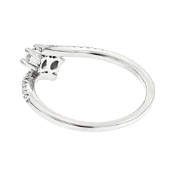 14K Yellow Gold 2 Stone Diamond Ladies Ring 0.4ct Love And Friendship Design -The King Of Accessories 14k gold 2 stone diamond ladies ring 04ct love and friendship design backwh