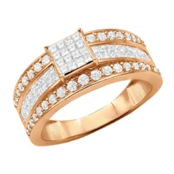 14K White Gold Affordable Diamond Engagement Ring 1.23ct -The King Of Accessories 14k gold affordable diamond engagement ring 123ct p 93 rose