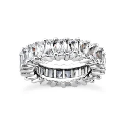 14K White Gold Baguette Diamond Eternity Band 4.59ct