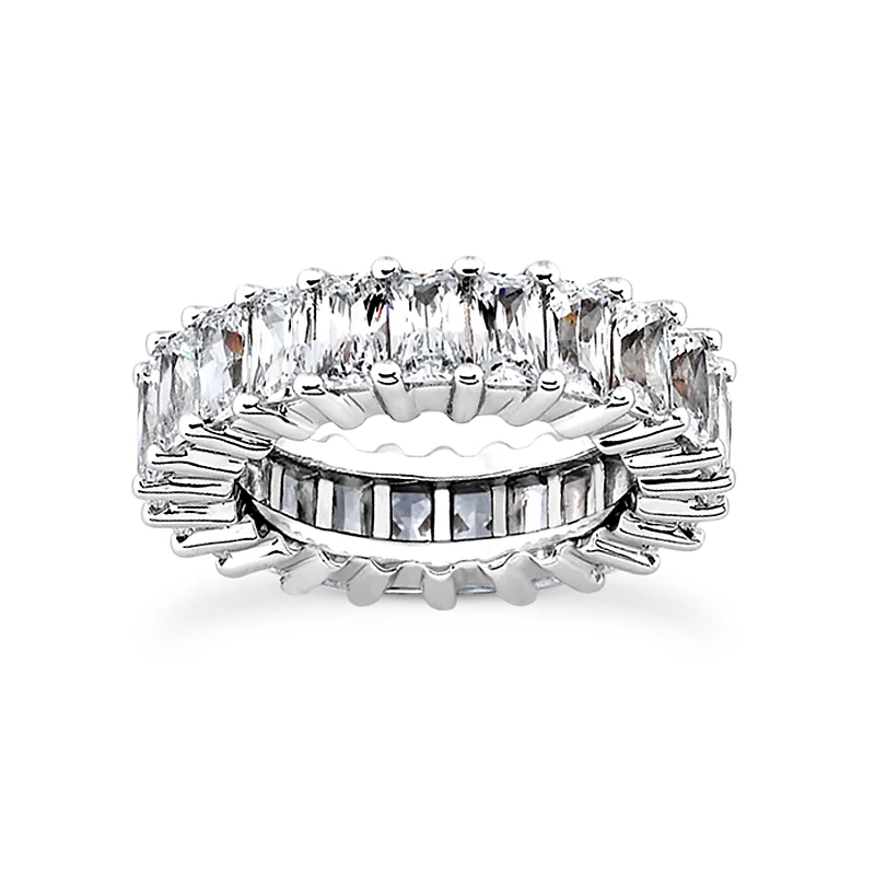 14K White Gold Baguette Diamond Eternity Band 4.59ct 1 14K White Gold Baguette Diamond Eternity Band 4.59ct