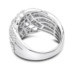 14K White Gold Baguette Round Diamond Ladies Cocktail Ring 2.25ct By Luxurman -The King Of Accessories 14k gold baguette round diamond ladies cocktail ring 225ct by luxurman backwh
