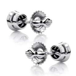 14K White Gold Black Diamond Stud Earrings Bezel Set 0.75ct 9 14K White Gold Black Diamond Stud Earrings Bezel Set 0.75ct -The King Of Accessories 14k gold black diamond stud earrings bezel set 075ct p 6046 backwh