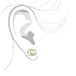 14K Yellow Gold Custom Made Diamond Earrings 0.55ct G Initials Letters Studs -The King Of Accessories 14k gold custom made diamond earrings 055ct g initials letters studs bodye