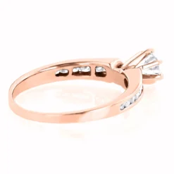 14K White Gold Prong And Channel Set Diamond Engagement Ring 0.84ct -The King Of Accessories 14k gold designer diamond engagement ring 084ct p 26017 backro