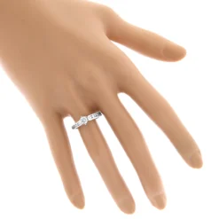 14K White Gold Prong And Channel Set Diamond Engagement Ring 0.84ct -The King Of Accessories 14k gold designer diamond engagement ring 084ct p 26017 bodwh