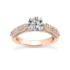 14K White Gold Designer Milgrain Diamond Engagement Ring 0.95ct 8 14K White Gold Designer Milgrain Diamond Engagement Ring 0.95ct -The King Of Accessories 14k gold designer diamond engagement ring 095ct p 26407 rose 20220426