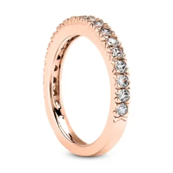 Ultra Thin 14K White Gold Designer Diamond Engagement Ring Band 0.22ct -The King Of Accessories 14k gold designer diamond engagement ring band 022ct p 26860 back rose 20220426