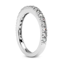 Ultra Thin 14K White Gold Designer Diamond Engagement Ring Band 0.22ct -The King Of Accessories 14k gold designer diamond engagement ring band 022ct p 26860 back white 20220426