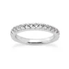 Ultra Thin 14K White Gold Designer Diamond Engagement Ring Band 0.22ct