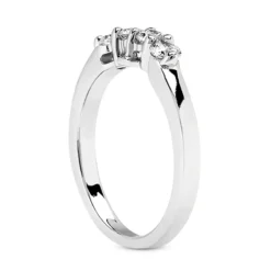 Ultra Thin 14K White Gold Designer Diamond Engagement Ring Band 0.28ct -The King Of Accessories 14k gold designer diamond engagement ring band 028ct p 26381 back white 20220426