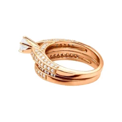 14K White Gold Designer Prong Set Diamond Engagement Ring Set 1.60ct -The King Of Accessories 14k gold designer diamond engagement ring set 160ct p 26313 backro