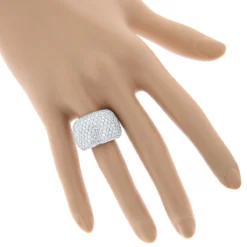 14K White Gold Designer Pave Diamond Ring For Women 5 Carat Wide Anniversary Band 10 14K White Gold Designer Pave Diamond Ring For Women 5 Carat Wide Anniversary Band -The King Of Accessories 14k gold designer pave diamond ring 550ct p 6076 bodwh