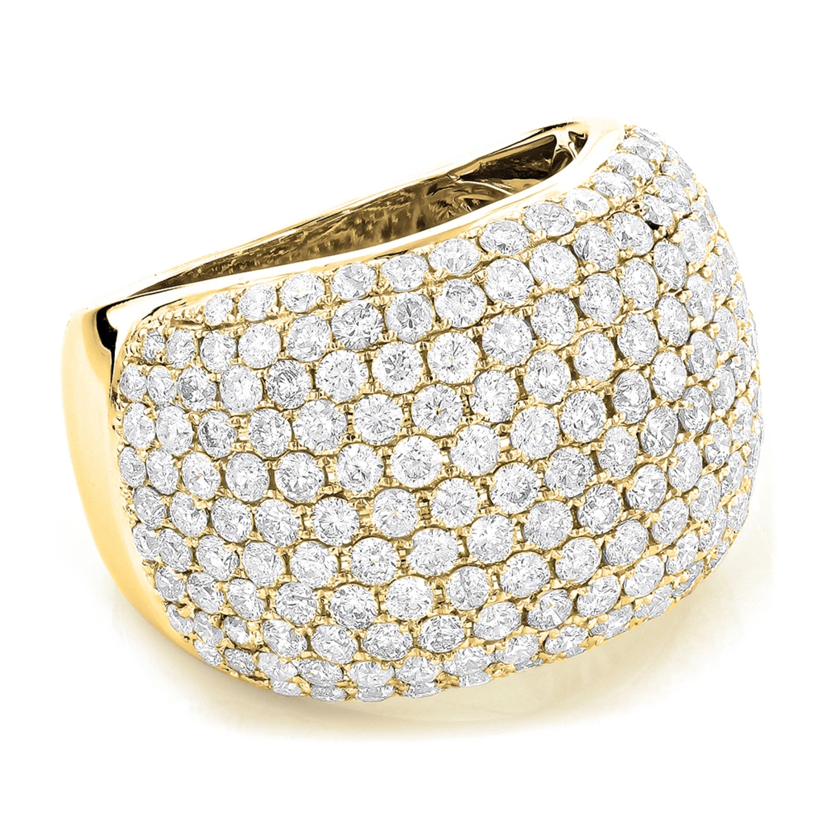 14K White Gold Designer Pave Diamond Ring For Women 5 Carat Wide Anniversary Band 2 14K White Gold Designer Pave Diamond Ring For Women 5 Carat Wide Anniversary Band - Image 2