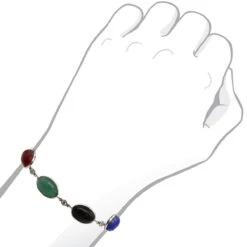 14K White Gold Diamond And Multi Color Scarab Bracelet 0.72ct -The King Of Accessories 14k gold diamond and multi color scarab bracelet 072ct p 6254 body white