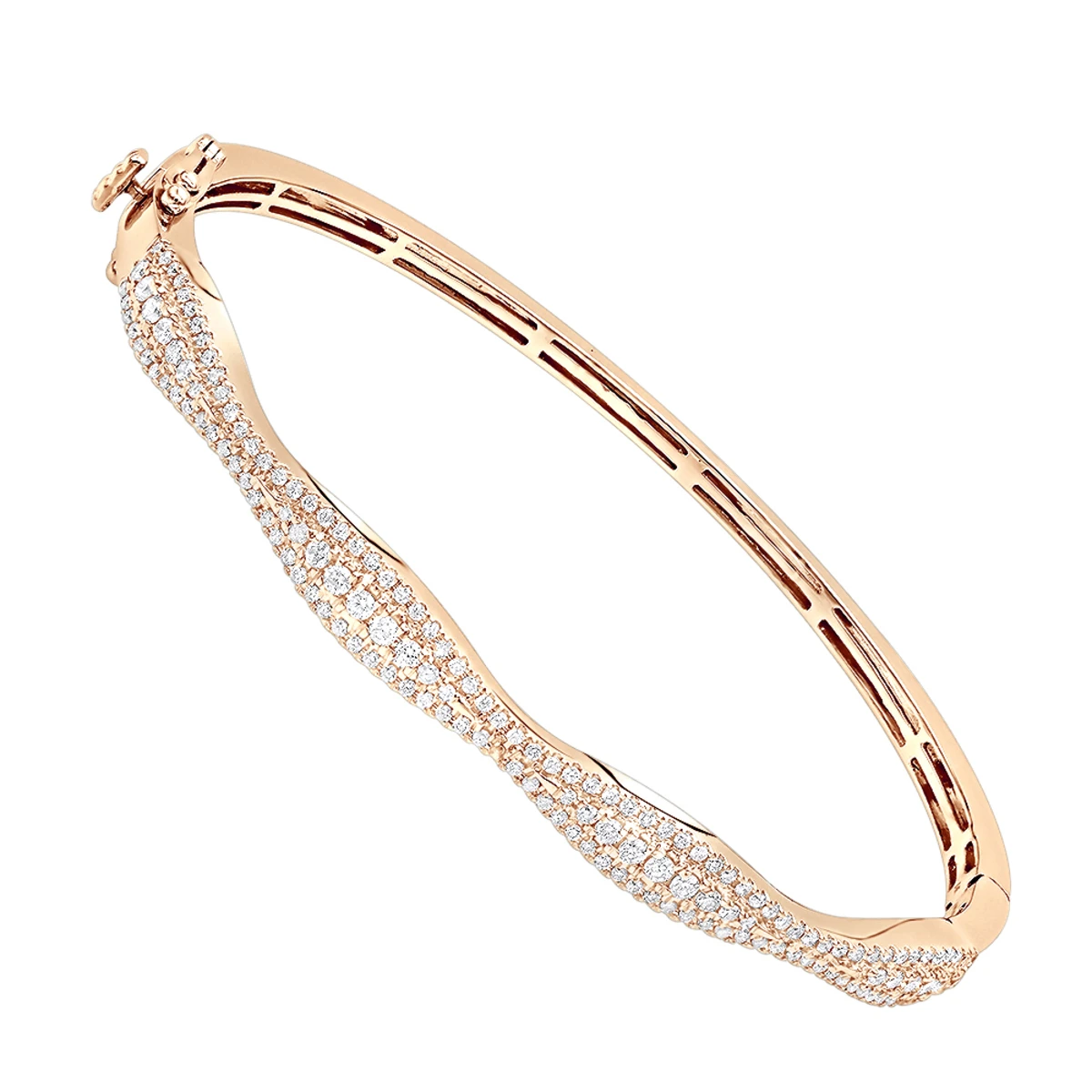 14K White Gold Diamond Bangle Bracelet For Women 1ct By Luxurman 3 14K White Gold Diamond Bangle Bracelet For Women 1ct By Luxurman - Image 3