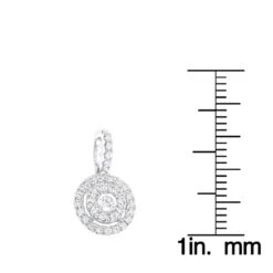 14K White Gold Diamond Circle Pendant For Women By Luxurman 0.33ct 11 14K White Gold Diamond Circle Pendant For Women By Luxurman 0.33ct -The King Of Accessories 14k gold diamond circle pendant for women by luxurman 033ct rulerwh