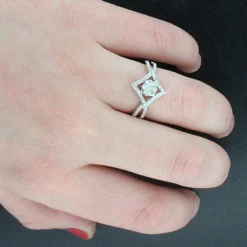 14K White Gold Diamond Cluster Ring 0.66ct -The King Of Accessories 14k gold diamond cluster ring 066ct p 40467bod