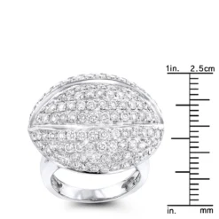 14K White Gold Diamond Cocktail Ring 4.53ct 10 14K White Gold Diamond Cocktail Ring 4.53ct -The King Of Accessories 14k gold diamond cocktail ring 453ct p 40378 rulerwh