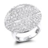 14K White Gold Diamond Cocktail Ring 4.53ct