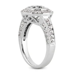 14K White Gold Diamond Designer Engagement Ring 1.08ct -The King Of Accessories 14k gold diamond designer engagement ring 108ct p 35059 back white 20220420 20220426