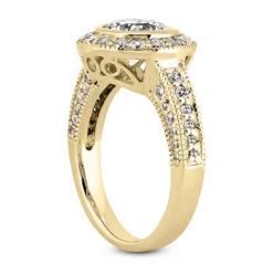 14K White Gold Diamond Designer Engagement Ring 1.08ct -The King Of Accessories 14k gold diamond designer engagement ring 108ct p 35059 back yellow 20220420 20220426