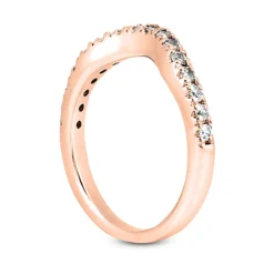 Ultra Thin 14K White Gold Diamond Designer Engagement Ring Band 0.45ct -The King Of Accessories 14k gold diamond designer engagement ring band 045ct p 28933 back rose