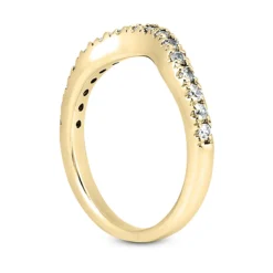 Ultra Thin 14K White Gold Diamond Designer Engagement Ring Band 0.45ct -The King Of Accessories 14k gold diamond designer engagement ring band 045ct p 28933 back yellow