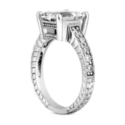 14K White Gold Prong Set Diamond Engagement Ring Mounting 0.10ct -The King Of Accessories 14k gold diamond engagement ring mounting 010ct p 24412 back white 20220426