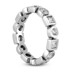 14K White Gold Diamond Eternity Band 1.12ct -The King Of Accessories 14k gold diamond eternity band 112ct p 24941 back white 20220426
