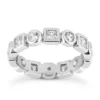14K White Gold Diamond Eternity Band 1.12ct