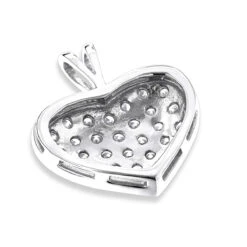 14K Yellow Gold 1 Carat Diamond Heart Pendant By Luxurman -The King Of Accessories 14k gold diamond heart pendant 100ct p 86 backwh