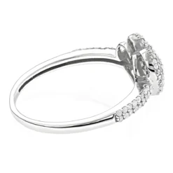 14K White Gold Diamond Heart Ring For Women 0.39ct -The King Of Accessories 14k gold diamond heart ring 039ct p 42967 backwh