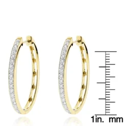 14K White Gold Oval Diamond Hoop Earrings For Women 0.71ct 11 14K White Gold Oval Diamond Hoop Earrings For Women 0.71ct -The King Of Accessories 14k gold diamond hoop earrings 071ct p 40622 rulerye