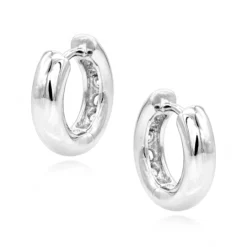 14K White Gold Diamond Huggie Earrings Hoops 1/2ct 9 14K White Gold Diamond Huggie Earrings Hoops 1/2ct -The King Of Accessories 14k gold diamond huggie earrings hoops 047ct p 6036 backwh