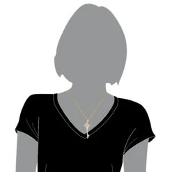 14K Yellow Gold Diamond Key Necklace 0.5ct -The King Of Accessories 14k gold diamond key necklace 095ct p 7100 bodye