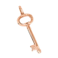 14K Rose Gold Diamond Key Pendant 0.42ct 9 14K Rose Gold Diamond Key Pendant 0.42ct -The King Of Accessories 14k gold diamond key pendant 042ct p 35150 backro