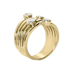 14K White Gold Diamond Right Hand Women's Ring 0.51ct 7 14K White Gold Diamond Right Hand Women's Ring 0.51ct -The King Of Accessories 14k gold diamond right hand womens ring 051ct p 29792 back yellow