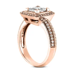 14K White Gold Diamond Unique Engagement Ring 0.74ct 3.6mm 14 14K White Gold Diamond Unique Engagement Ring 0.74ct 3.6mm -The King Of Accessories 14k gold diamond unique engagement ring 074ct p 23805 back rose 20220426