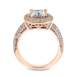 14K White Gold Diamond Unique Engagement Ring 1.34ct 4.3mm -The King Of Accessories 14k gold diamond unique engagement ring 134ct p 23766 additional rose