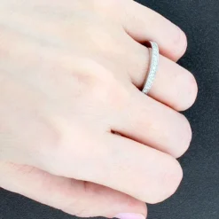 Ultra Thin 14K White Gold Diamond Wedding Band 0.39ct -The King Of Accessories 14k gold diamond wedding band 039ct p 23045bod